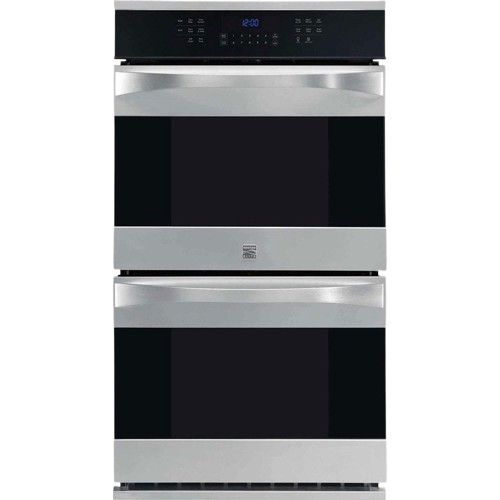 a close-up of a double oven