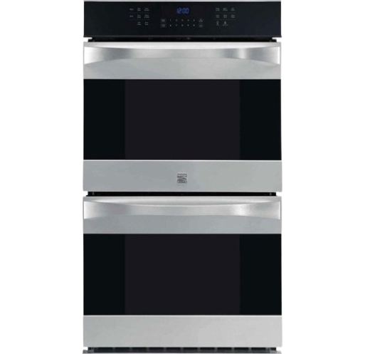 a close-up of a double oven